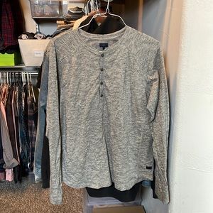 Good man brand large mens Henley. Doesn’t get worn because it doesn’t fit me.